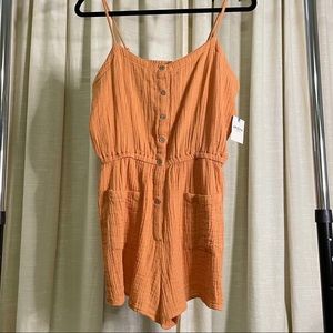Arizona Yellow Romper Sz M, NWT